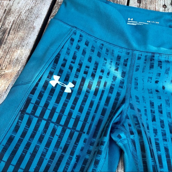 UnderArmour Teal Yoga Pants leggings with pocket - Picture 2 of 12